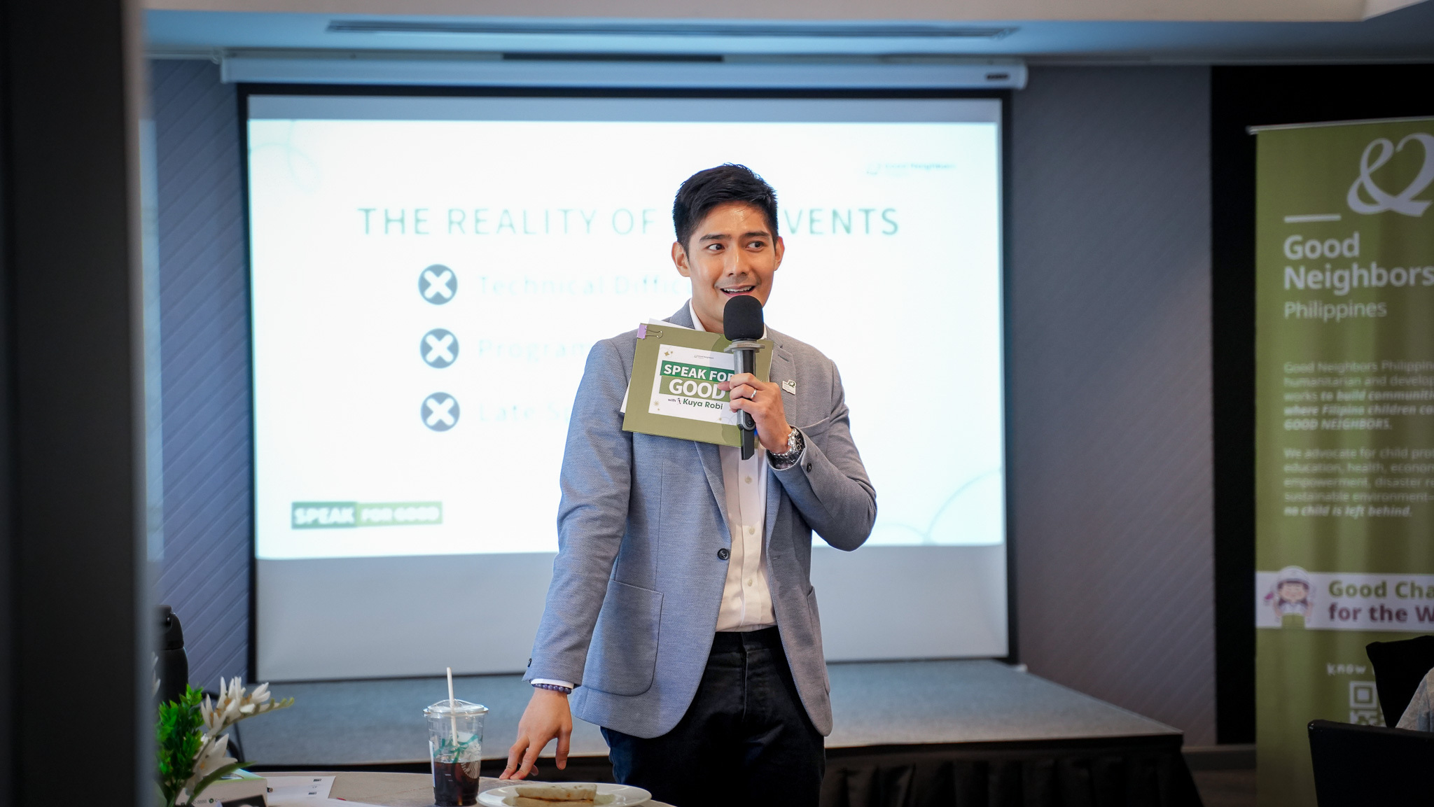 Kuya Robi Domingo in Good Neighbors Philippines' Speak for Good Workshop 2